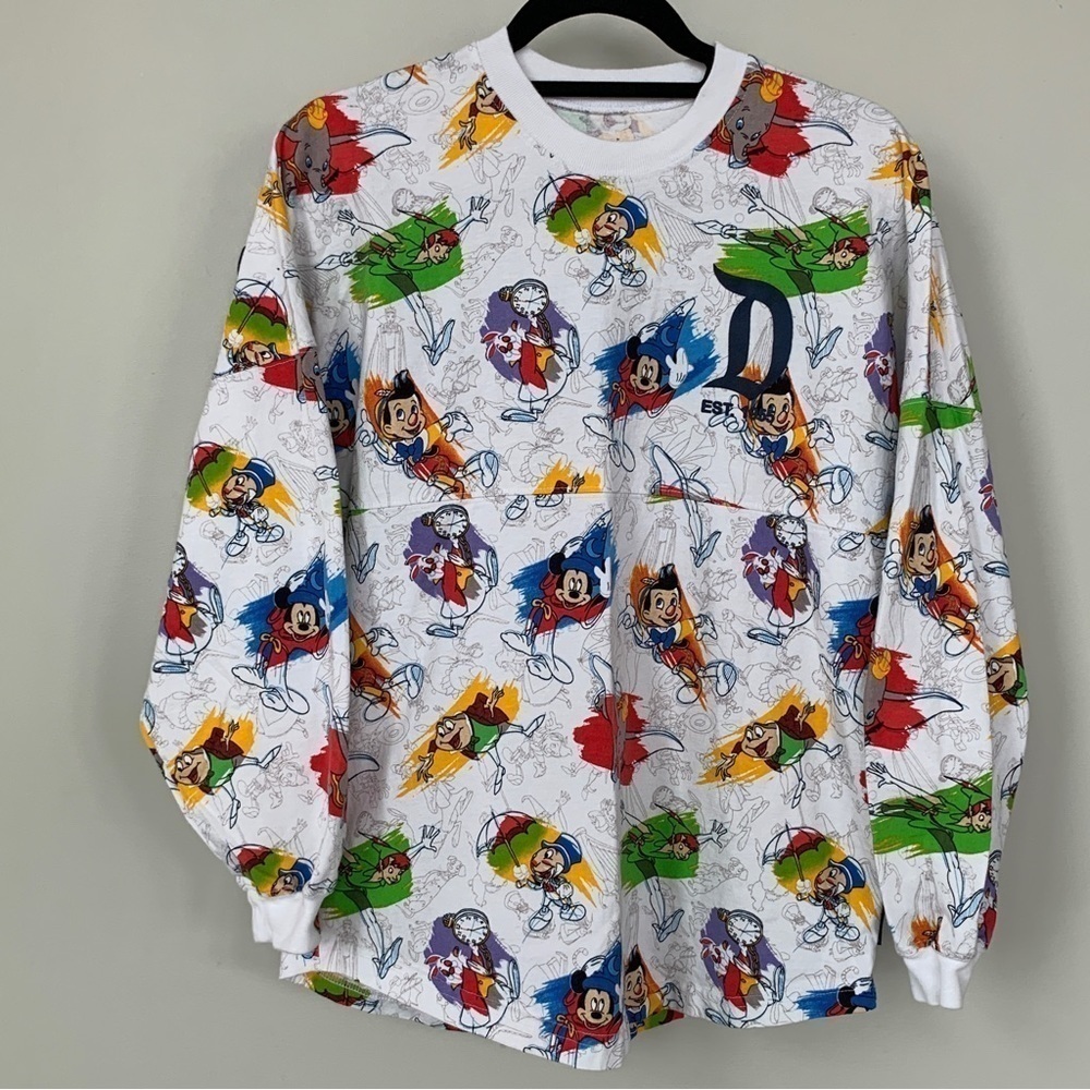 Disney Spirit Jersey Disneyland Resort Character Long Sleeve Top‎ Size XS
